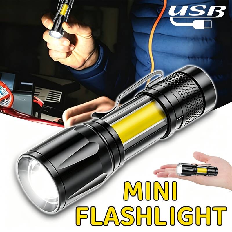 Outdoor Lighting Black - Мини-светодиодный фонарик COB, портативный рабочий фонарь,
