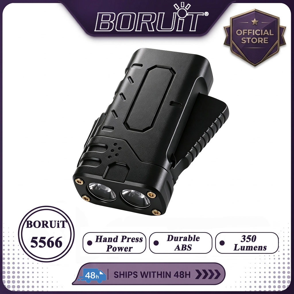 Outdoor Lighting Black - BORUIiT Ручной фонарь EDC с LED-подсветкой,